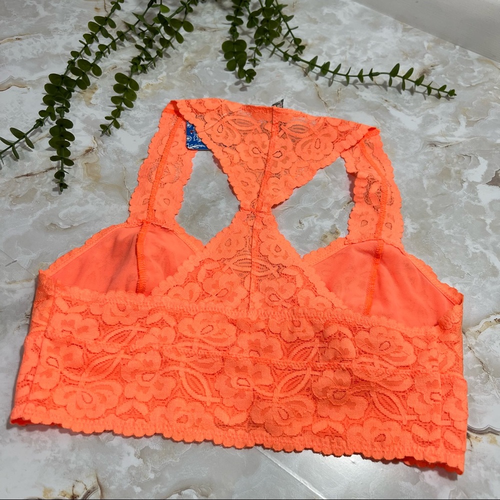 Free People Intimately Galloon Lace Racerback Bralette Size Small - Picture 7 of 9